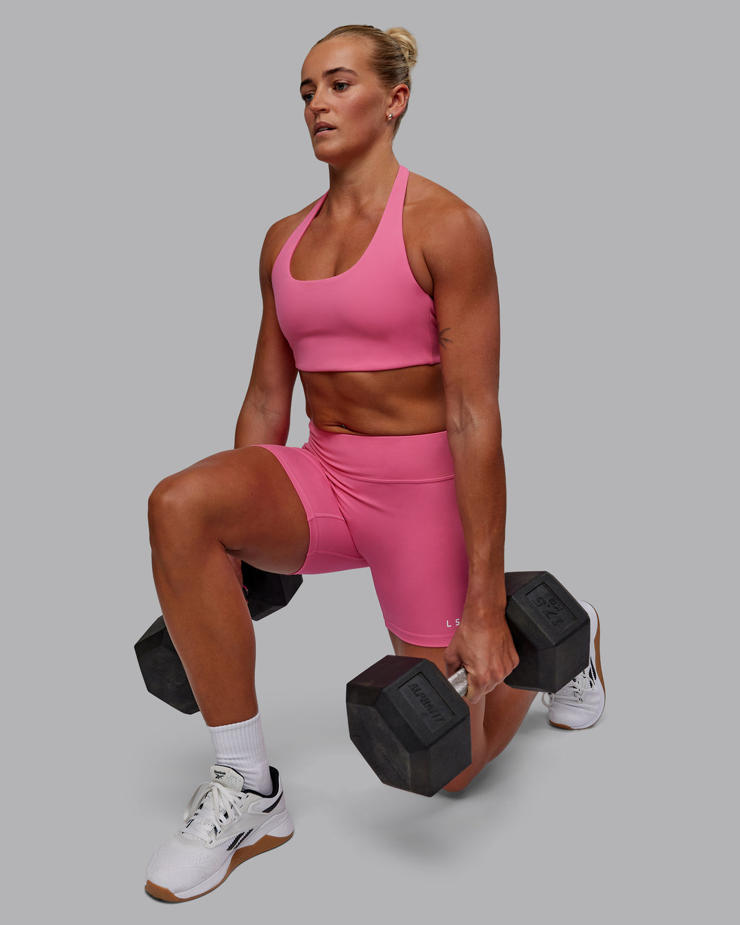 Woman wearing RXD Low-Rise 6&quot; Short - Carmine Rose