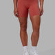 Woman wearing RXD Mid Short Tight - Mineral Red