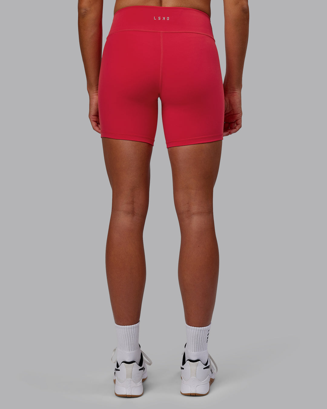 Woman wearing RXD Low-Rise 6&quot; Short - Scarlet