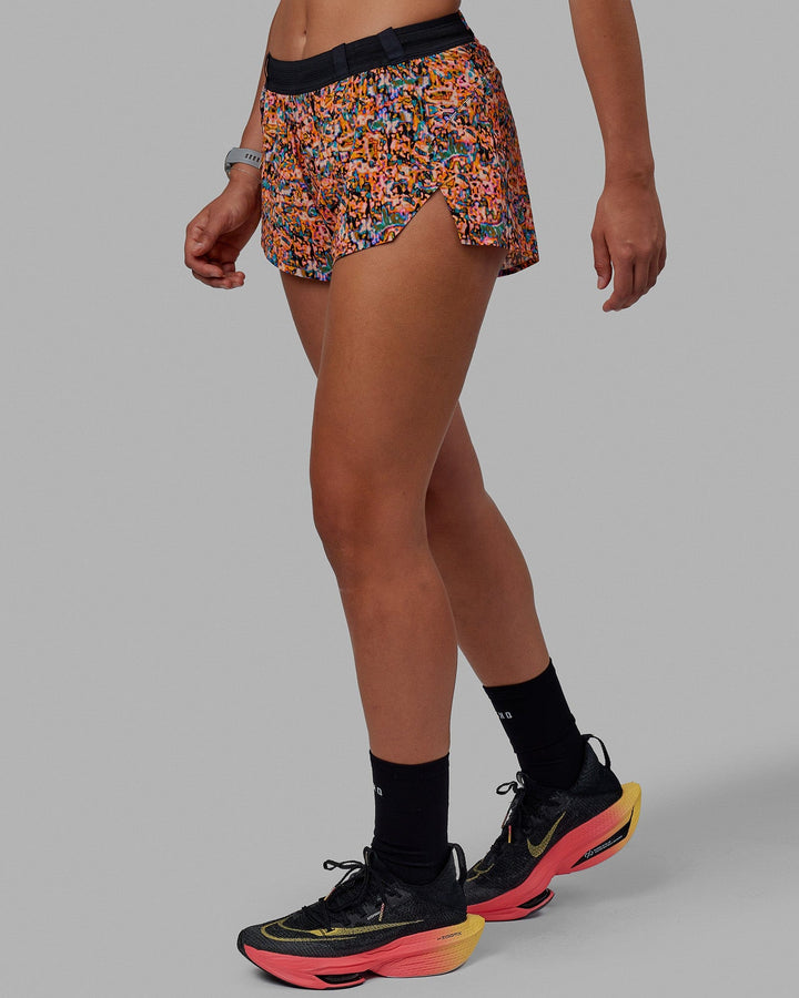 Woman wearing Race Day Running Short - Energy Print