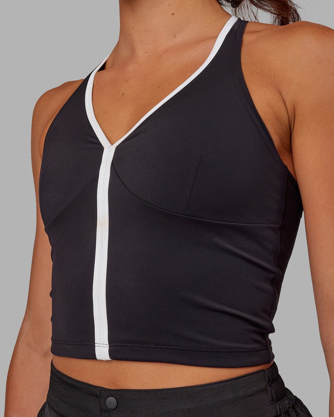 Woman wearing Reflection Active Tank - Black-White