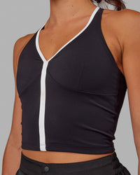 Woman wearing Reflection Active Tank - Black-White