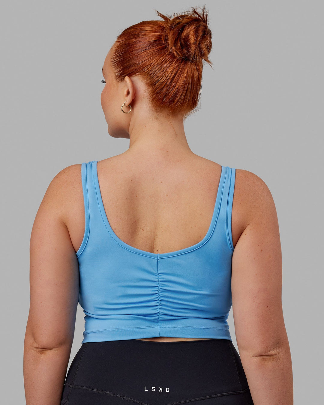 Woman wearing Reflex Active Tank - Azure Blue