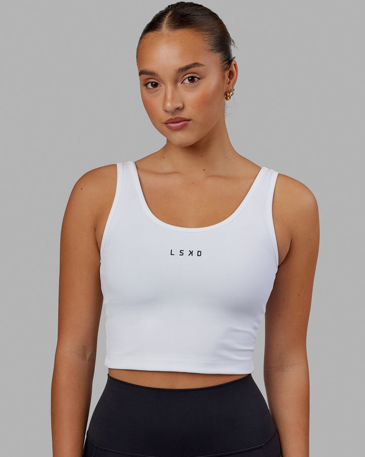 Woman wearing Reflex Active Tank - White