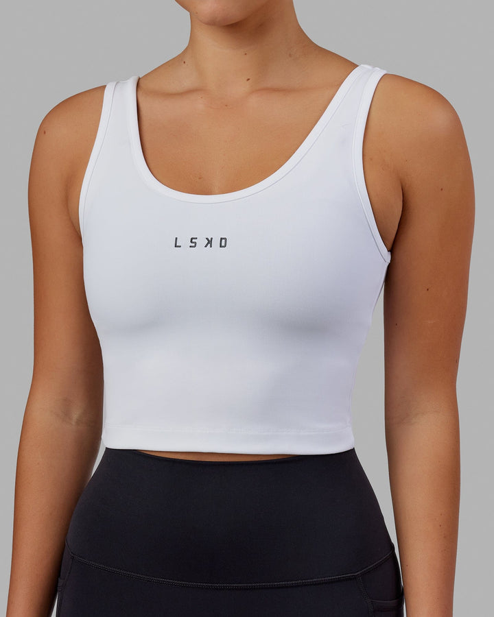 Woman wearing Reflex Active Tank - White