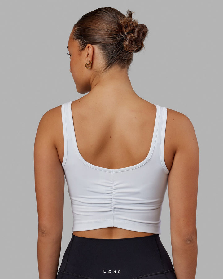 Woman wearing Reflex Active Tank - White