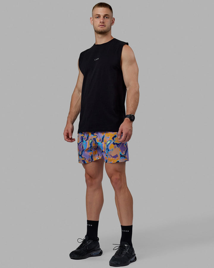 Man wearing Rep 5" Performance Shorts - Plasma Purple