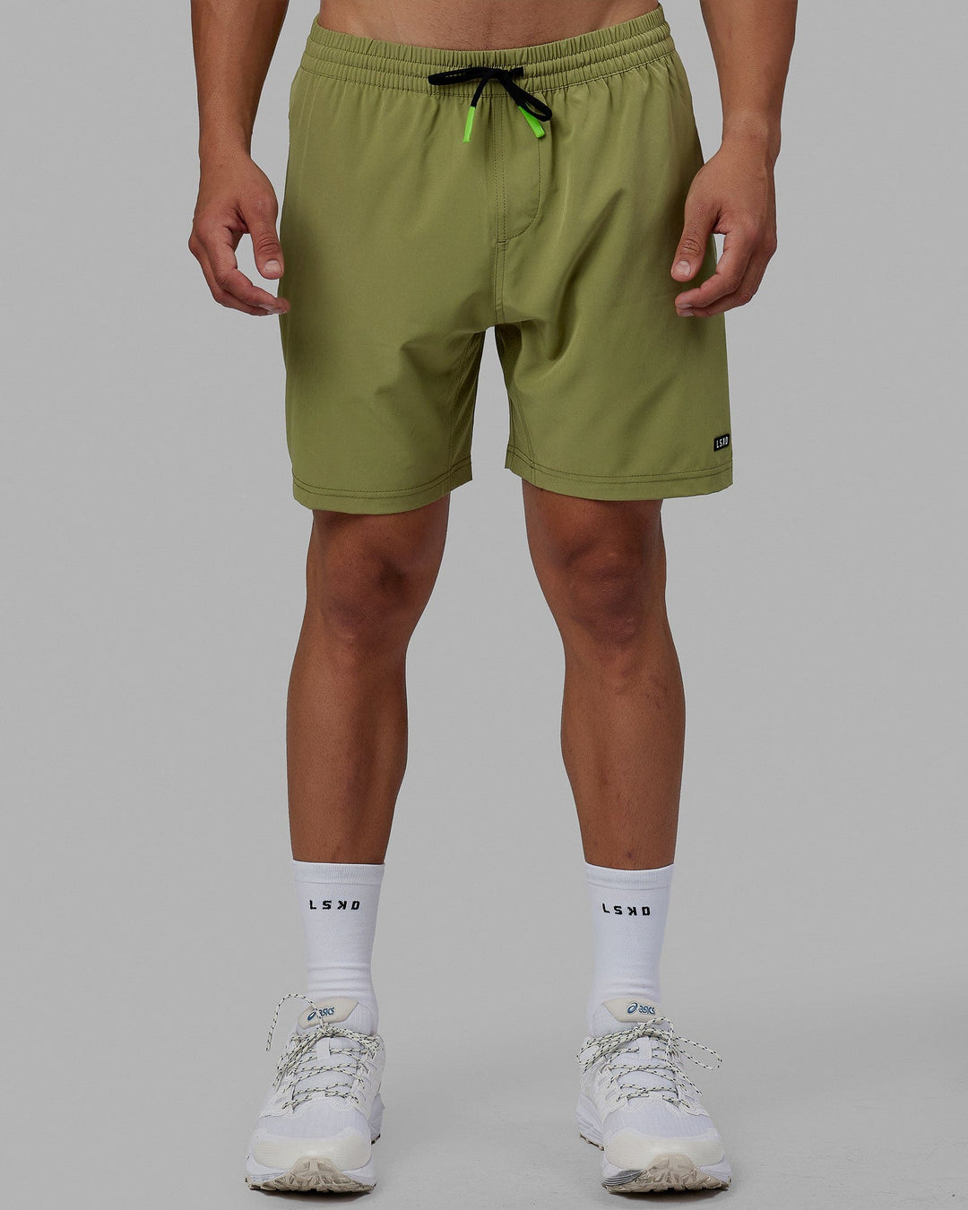 Rep 7'' Performance Shorts - Moss Stone-Lime