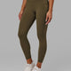 Woman wearing Rep 7/8 Length Tight - Army Green