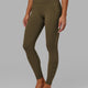 Woman wearing Rep Full Length Tight - Army Green