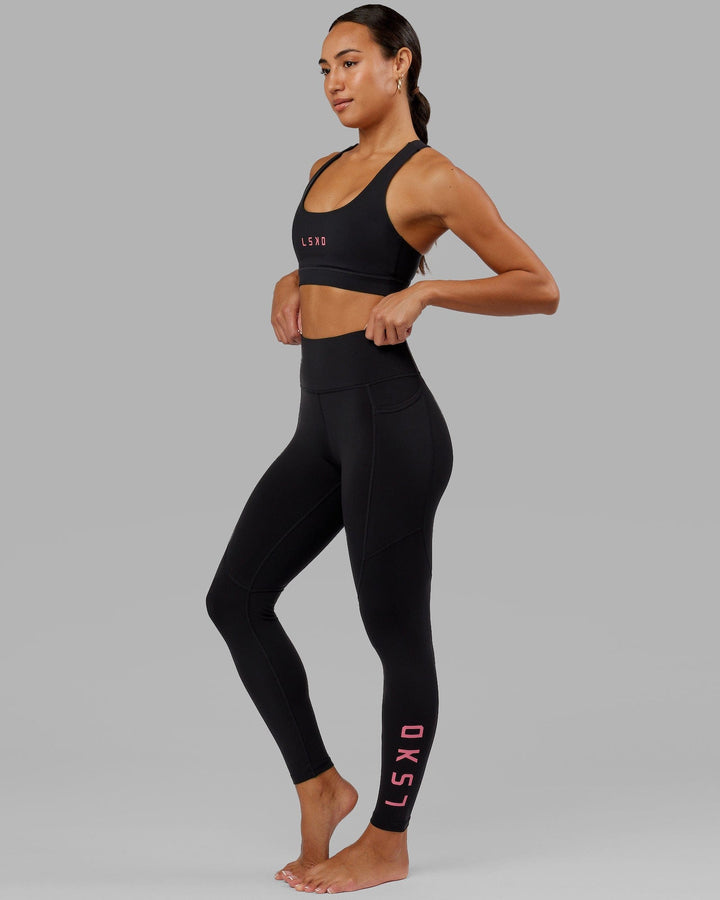 Rep Full Length Tight - Black-Flamingo