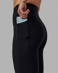 Woman wearing Rep Ultra High-Rise Full Length Legging Pockets - Black-White | Model:Shae | Size:S