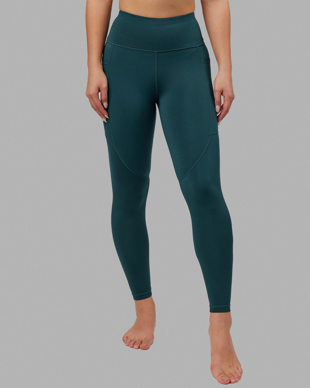 Woman wearing Rep Full Length Tight - Deep Teal