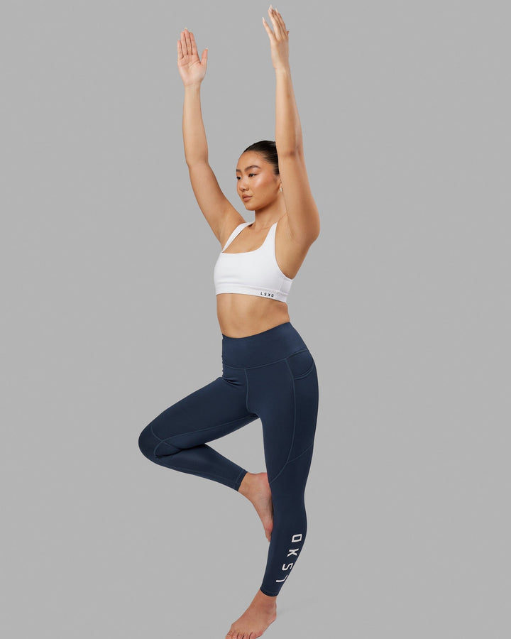 Woman wearing Rep Full Length Tight - Navy