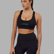 Rep Sports Bra Small Logo - Black-Azure Blue