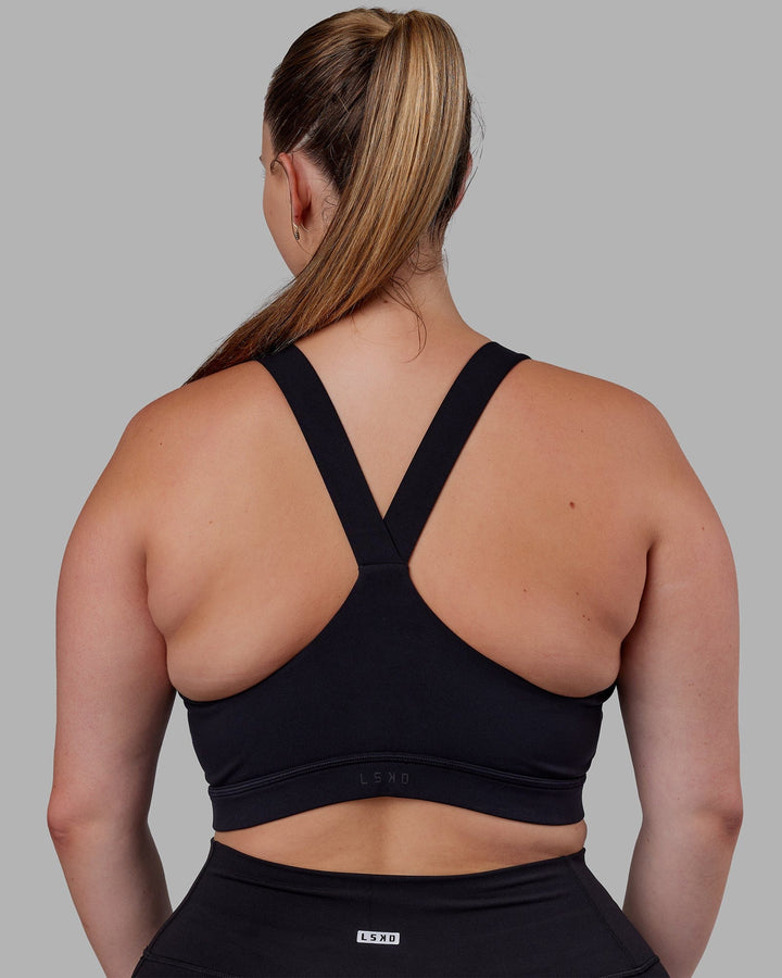 Rep Sports Bra Small Logo - Black-White