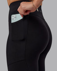 Woman wearing Rep Ultra High-Rise Tall Legging Pockets - Black-Black | Model:Hannah | Size:S