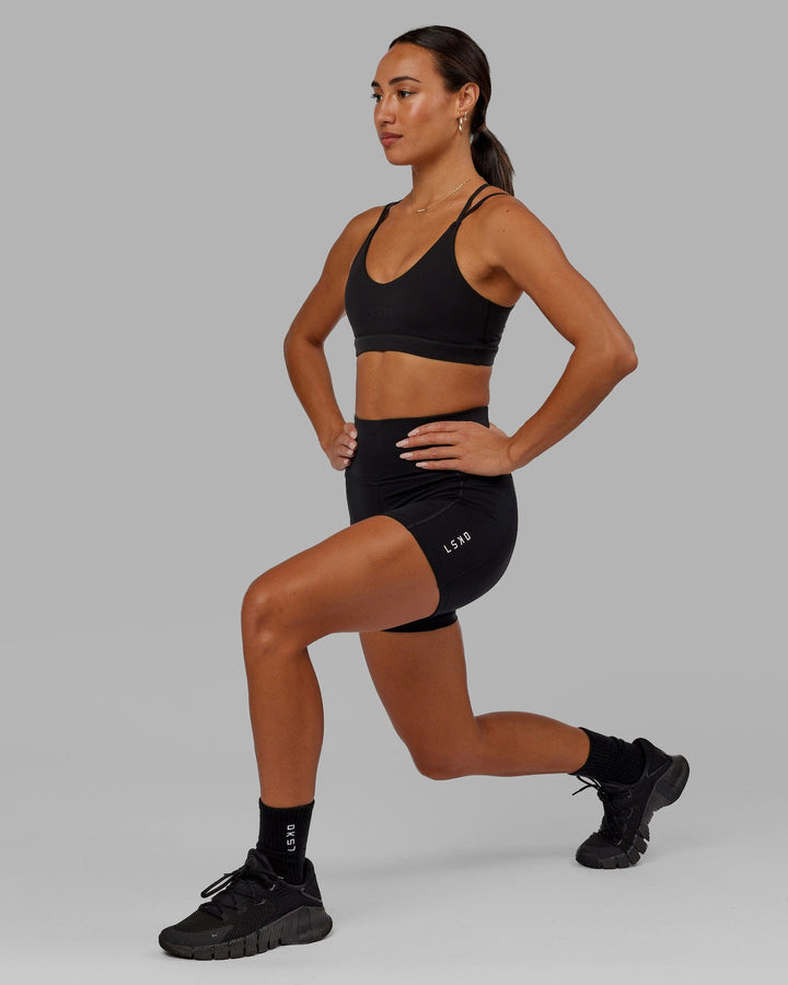 Woman wearing Rep X-Short Tight - Black-White