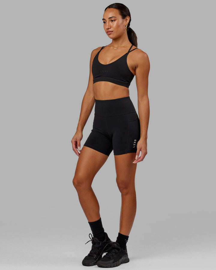 Woman wearing Rep X-Short Tight - Black-White