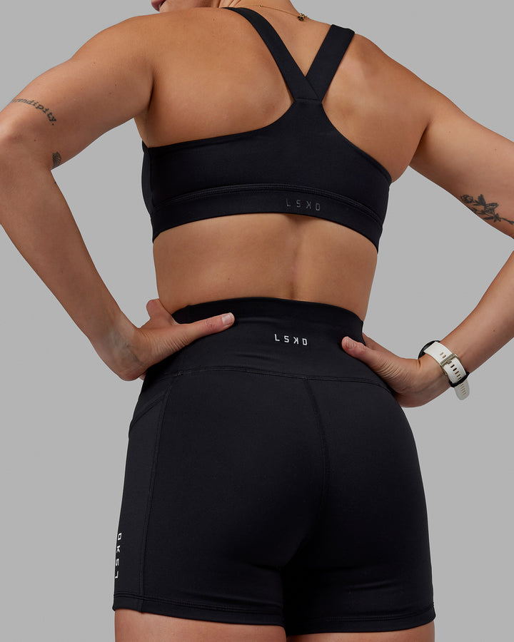 Woman wearing Rep X-Short Tight - Black-White