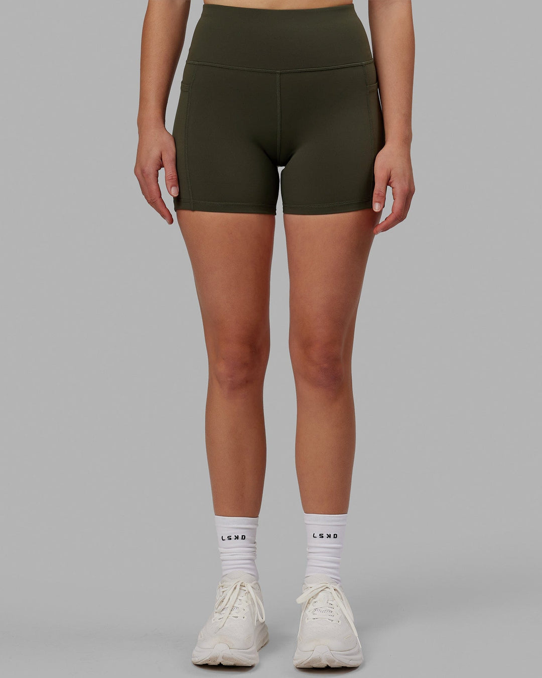 Woman wearing Rep X-Short Tight - Forest Night