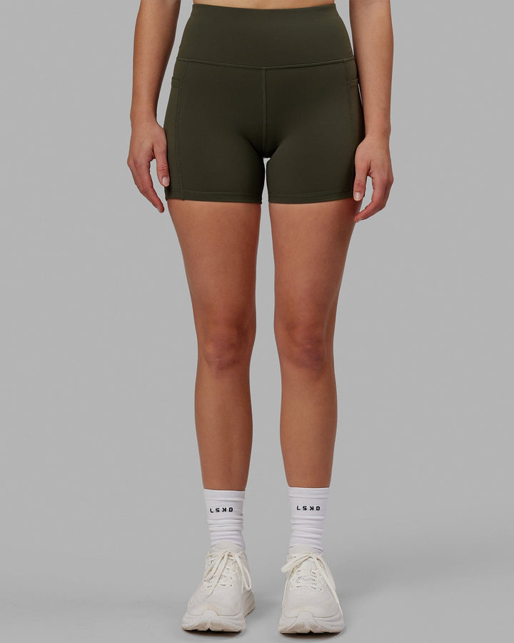 Woman wearing Rep X-Short Tight - Forest Night
