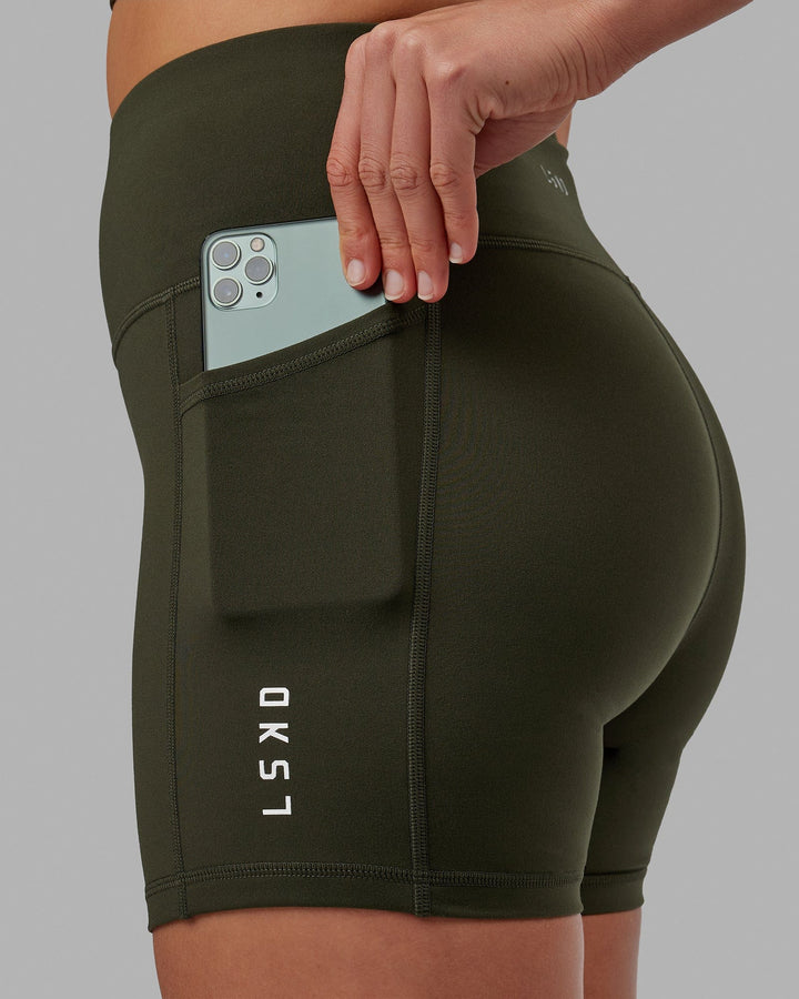 Woman wearing Rep X-Short Tight - Forest Night