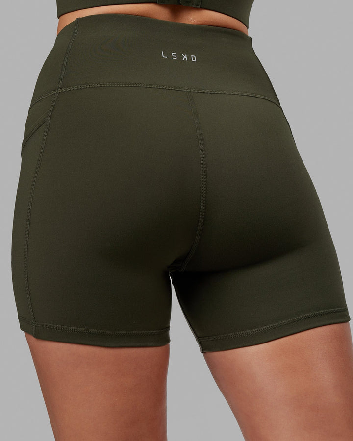 Woman wearing Rep X-Short Tight - Forest Night