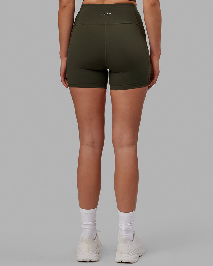 Woman wearing Rep X-Short Tight - Forest Night