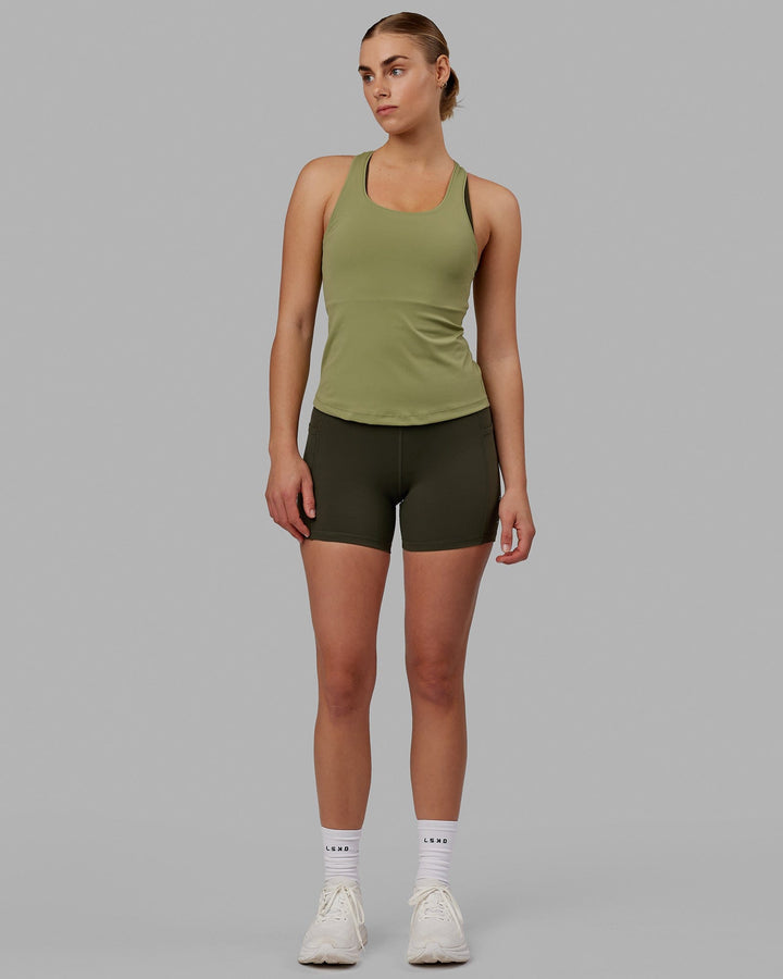 Woman wearing Rep X-Short Tight - Forest Night