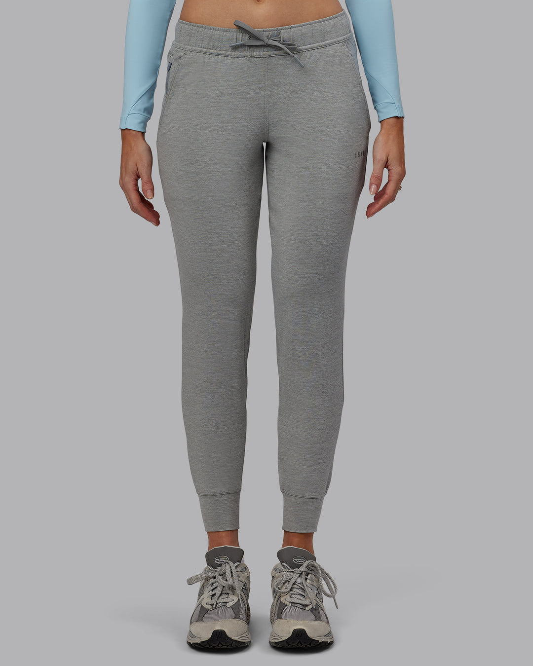 Women Wearing Restore CloudFLX Joggers - Light Grey Marl