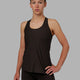 Woman wearing Sprint Tank - Dark Walnut