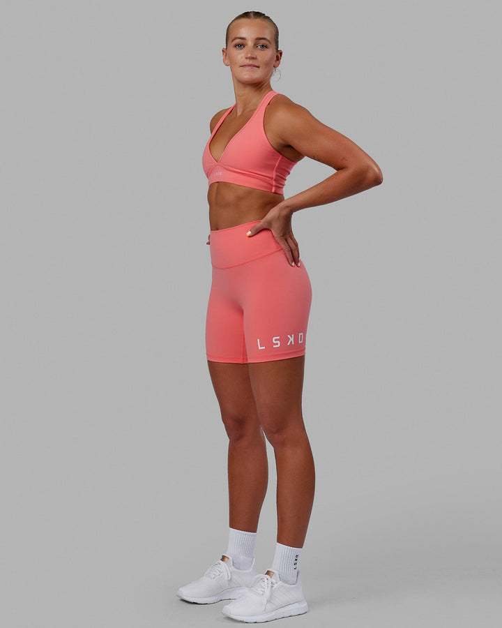 Woman wearing Stamina Bra - Coral