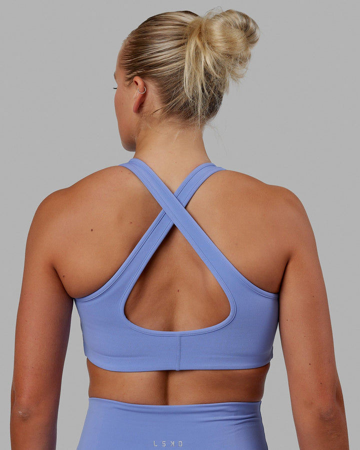 Woman wearing Stamina Bra - Cornflower
