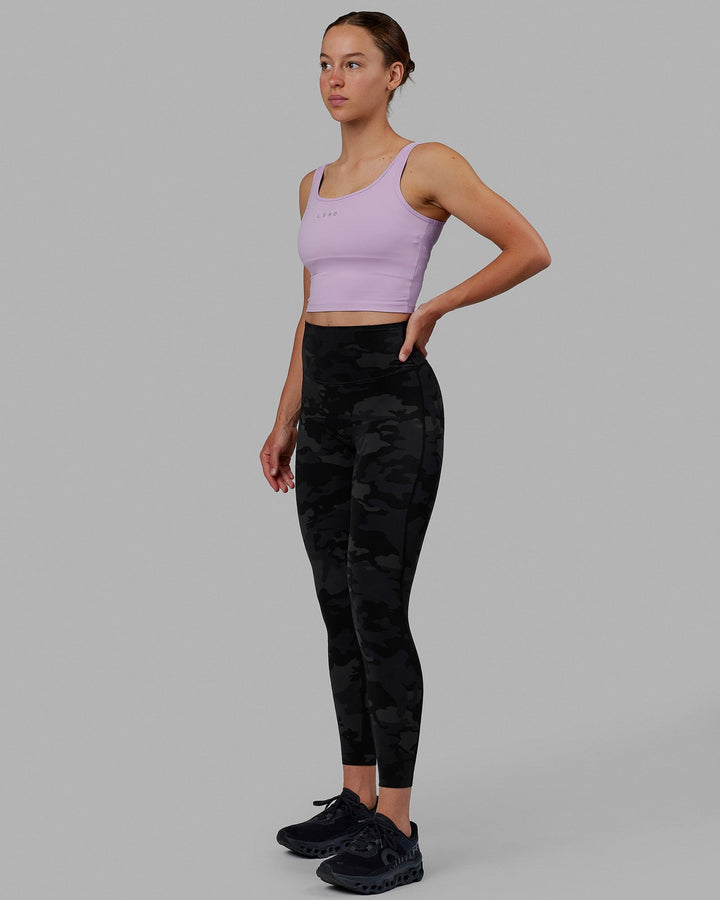 Woman wearing Staple Active Cropped Tank - Pale Lilac