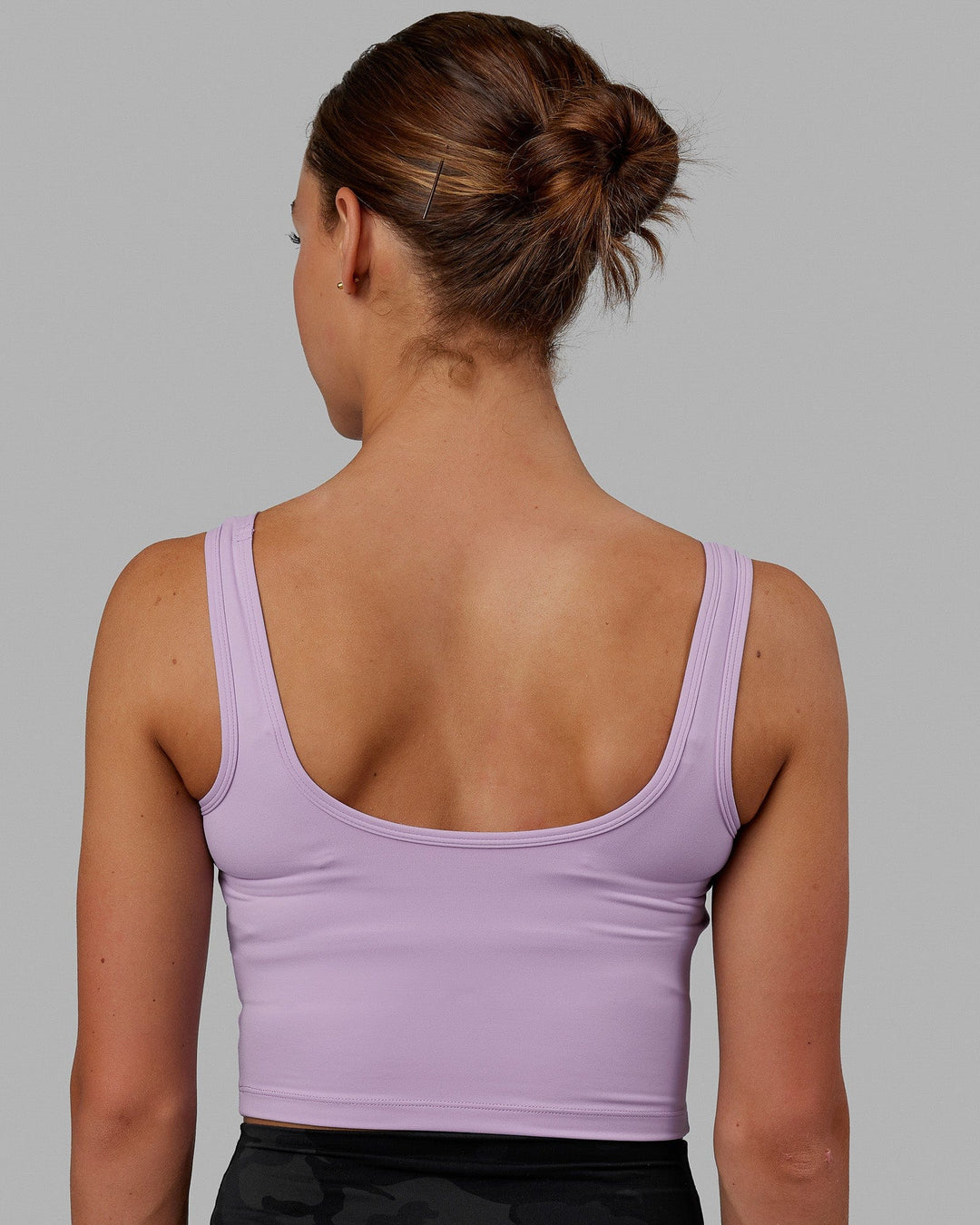 Woman wearing Staple Active Cropped Tank - Pale Lilac