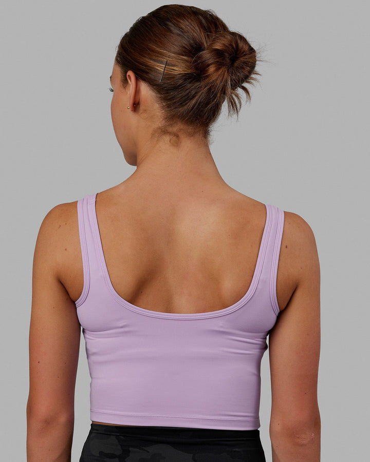 Woman wearing Staple Active Cropped Tank - Pale Lilac