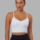 Woman wearing Streamline Bra - White