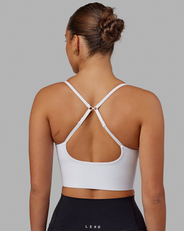 Woman wearing Streamline Bra - White