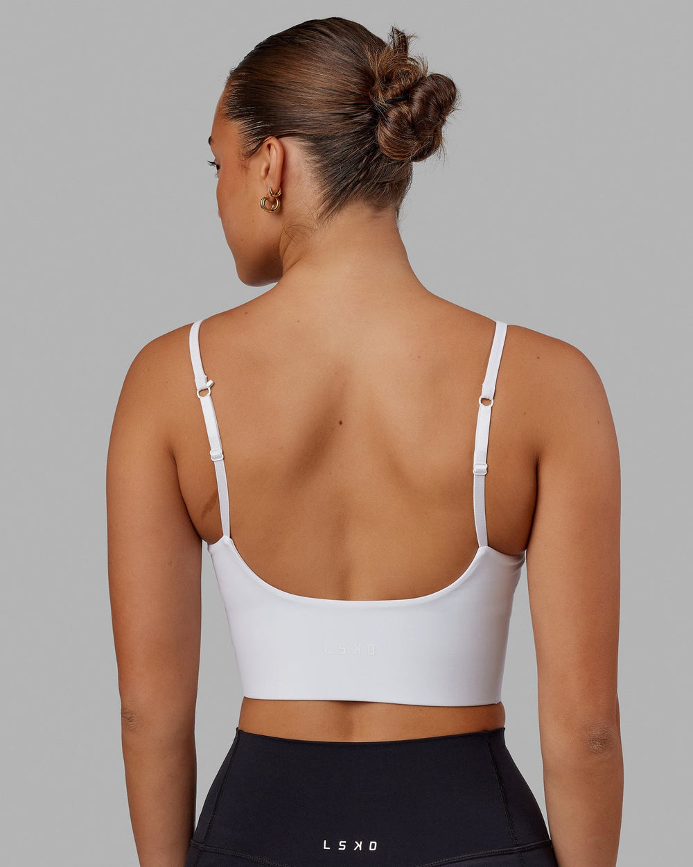Woman wearing Streamline Bra - White