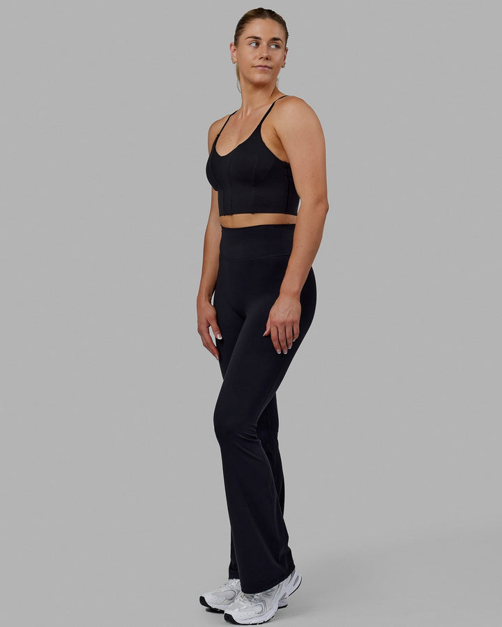 Woman wearing Streamline Bra - Black