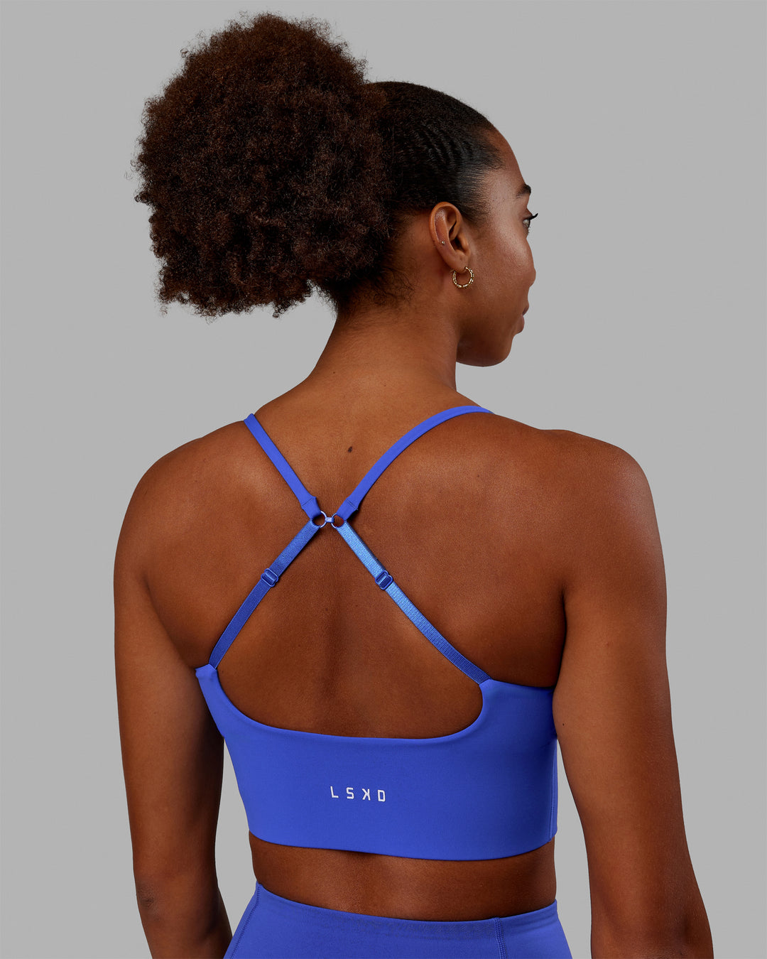 Woman wearing Streamline Bra - Power Cobalt