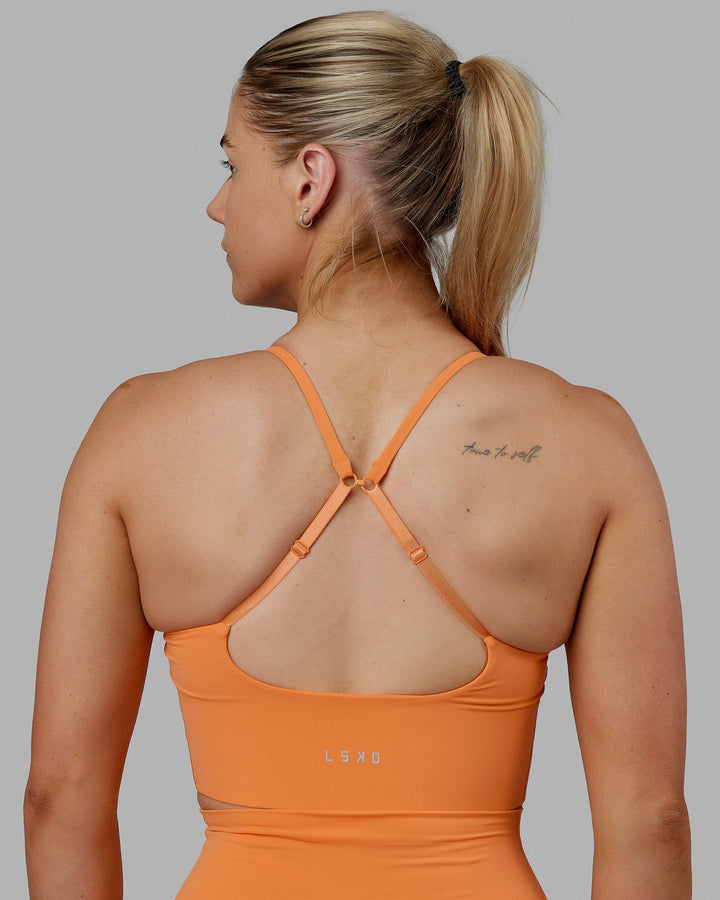 Woman wearing Streamline Bra - Tangerine