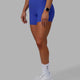 Woman wearing Strike Ribbed X-Short Tights - Power Cobalt
