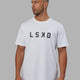 Man wearing Structure Tee - White-Black