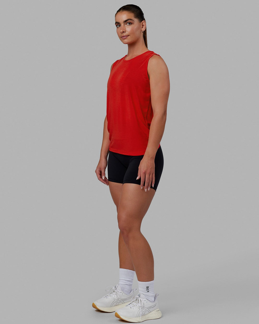 Swivel Open Back Tank - Infrared | LSKD