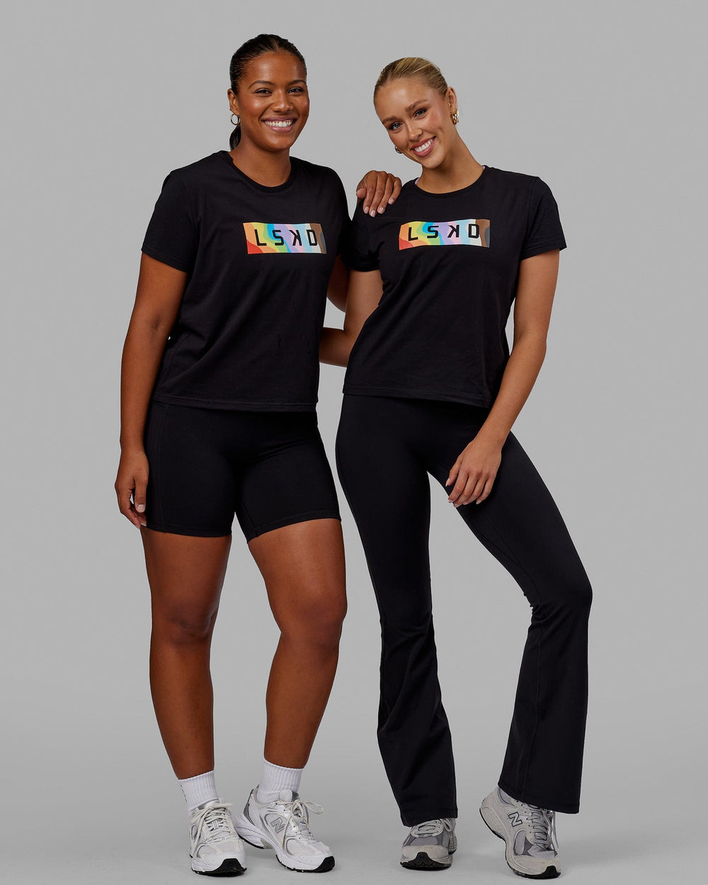 Woman wearing Together Tee - Pride-Black