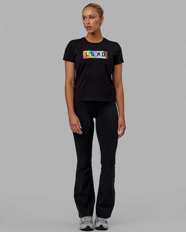 Woman wearing Together Tee - Pride-Black