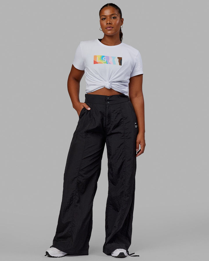 Woman wearing Together Tee - Pride-White