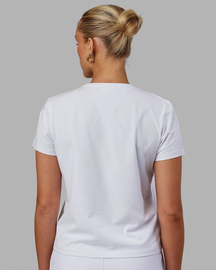 Woman wearing Together Tee - Pride-White